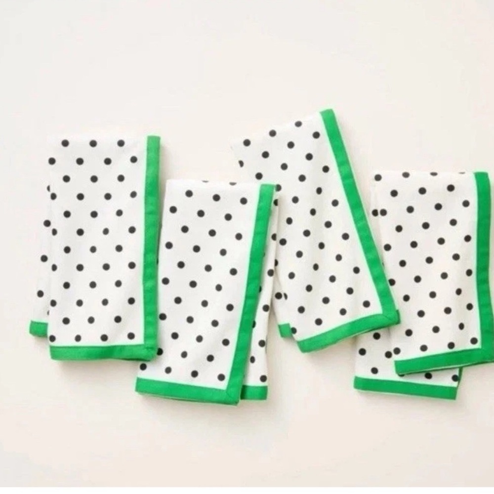 Kate Spade x Target set of 4 cloth polka dot napkins NEW